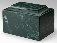 Load image into Gallery viewer, Classic Marble Evergreen Adult 210 Cubic Inches Cremation Urn, TSA Approved
