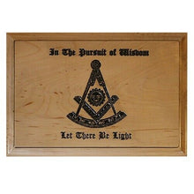 Load image into Gallery viewer, Large/Adult 220 Cubic Inch Wood Masons Past Master Cremation Urn-Made in USA
