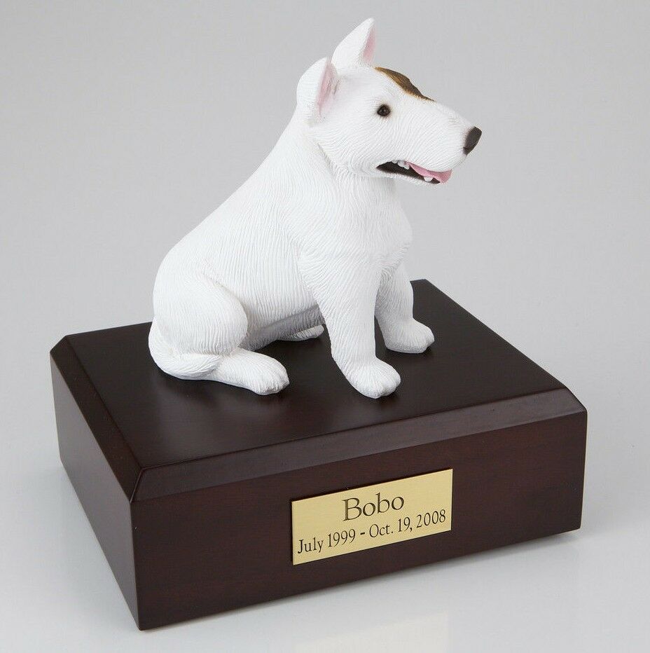 Bull Terrier Pet Funeral Cremation Urn Available in 3 Different Colors & 4 Sizes