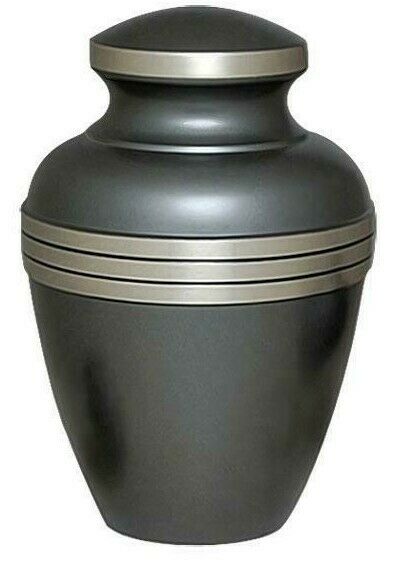 Large/Adult 200 Cubic Inch Brass Ashen Pewter Funeral Cremation Urn for Ashes