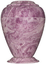 Load image into Gallery viewer, Large/Adult 235 Cubic Inch Georgian Vase Purple Cultured Marble Cremation Urn
