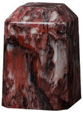 Load image into Gallery viewer, Small/Keepsake 36 Cubic Inch Firerock Square Cultured Marble Cremation Urn
