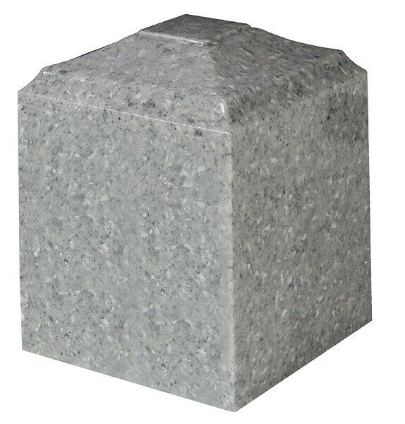 Small/Keepsake 45 Cubic Inch Gray Cultured Granite Cremation Urn for Ashes