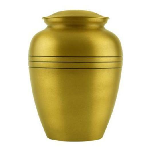 Solid Brass Infant/Child/Pet Size Funeral Cremation Urn For Ashes W. Velvet Box