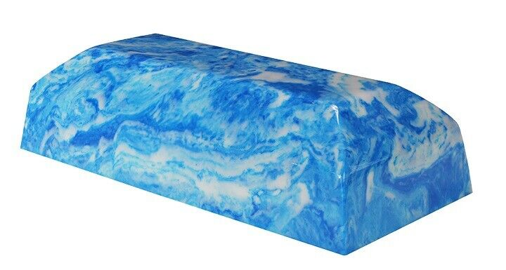 Large 298 Cubic Inches Blue Zenith Cultured Marble Cremation Urn for Ashes