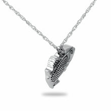 Load image into Gallery viewer, Small/Keepsake 1/2 Cubic Inch Fish Ash Stainless Steel Pendant Cremation Urn
