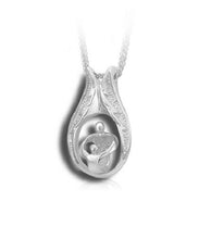 Load image into Gallery viewer, Sterling Silver 1 Adult &amp; 1 Child Funeral Cremation Urn Pendant w/Chain
