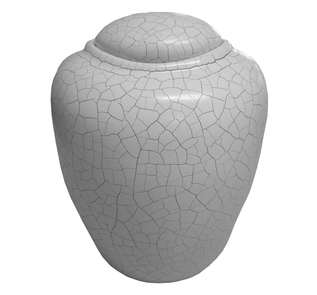 Biodegradable, Adult Antique White Sand and Gelatin Funeral Cremation Urn