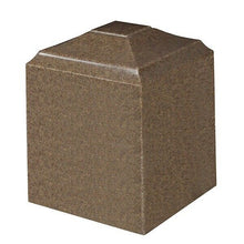 Load image into Gallery viewer, Small/Keepsake 45 Cubic Inch Brown Walnut Cultured Granite Cremation Urn for Ash
