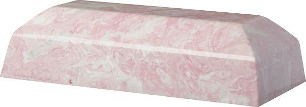 Large/Adult 298 Cubic Inch Pink Zenith Cultured Marble Cremation Urn for Ashes