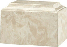 Load image into Gallery viewer, Large/Adult 225 Cubic Inch Tuscany Cream Mocha Cultured Marble Cremation Urn
