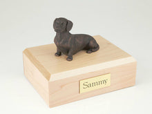 Load image into Gallery viewer, Bronze Dachshund Pet Funeral Cremation Urn Avail in 3 Different Colors &amp; 4 Sizes
