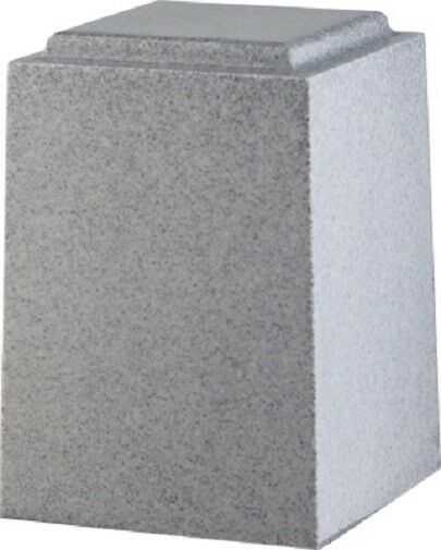 Large/Adult 220 Cubic Inch Windsor Military Gray Cultured Granite Cremation Urn