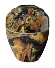 Load image into Gallery viewer, Small/Keepsake 18 Cubic Inch Gold Vase Cultured Marble Cremation Urn for Ashes
