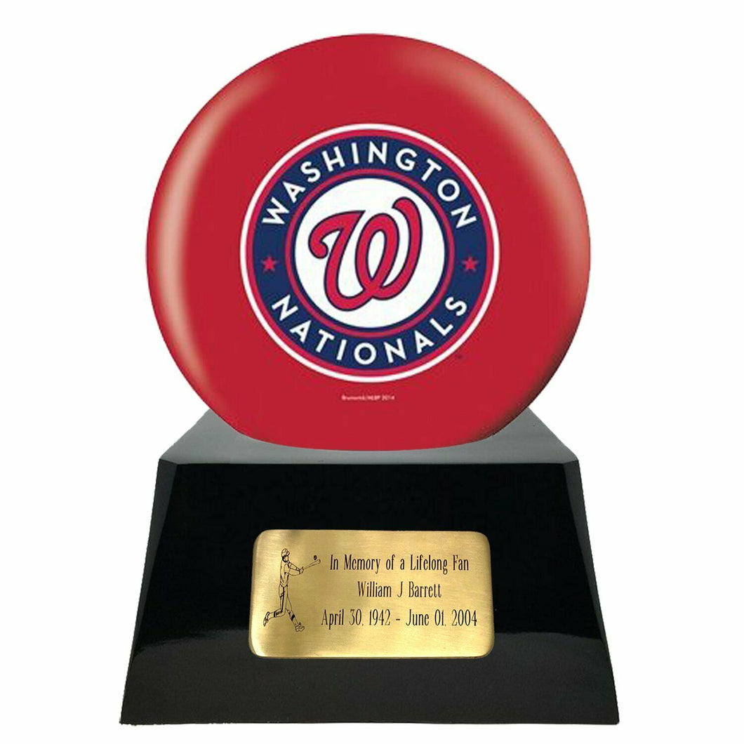 Washington Nationals Sports Team Adult Baseball Funeral Cremation Urn For Ashes