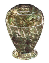 Load image into Gallery viewer, Large 235 Cubic Inch Georgian Vase Camouflage Cultured Marble Cremation Urn
