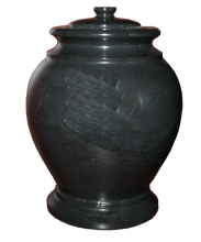 Load image into Gallery viewer, Large/Adult London Ebony Marble Black Colored Funeral Cremation Urn For Ashes
