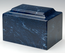 Load image into Gallery viewer, Classic Marble Navy Adult Funeral Cremation Urn, 325 Cubic Inches TSA Approved
