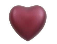 Load image into Gallery viewer, Small/Keepsake 3 Cubic In Magenta Aluminum Grecian Heart Funeral Cremation Urn
