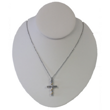 Load image into Gallery viewer, Stainless Steel The Crossing Cremation Urn Pendant for Ashes w/20-inch Necklace
