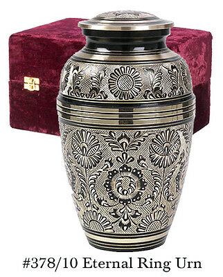 Adult Black & Gold Cremation Urn