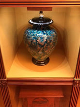 Load image into Gallery viewer, Small/Keepsake 3 Cubic Inch Rome Autumn Funeral Glass Cremation Urn for Ashes
